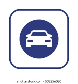Car  icon,  isolated. Flat  design.