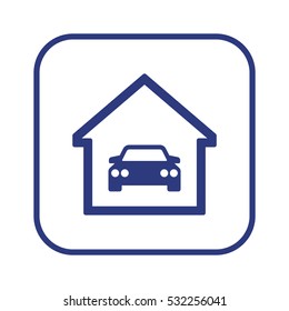 Car  icon,  isolated. Flat  design.