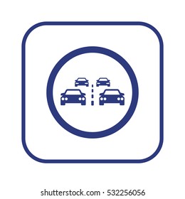 Car  icon,  isolated. Flat  design.