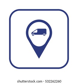 Car  icon, isolated. Flat  design. 