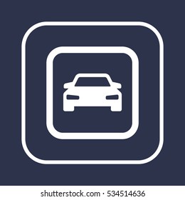 Car  icon,  isolated. Flat  design.