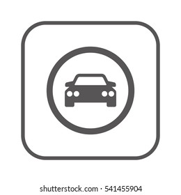 Car  icon,  isolated. Flat  design.
