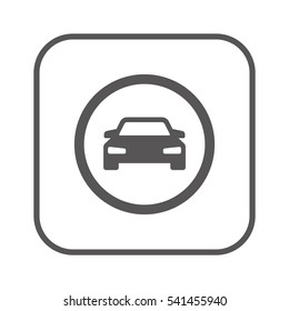 Car  icon,  isolated. Flat  design.