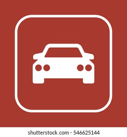 Car  icon,  isolated. Flat  design.