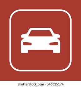 Car  icon,  isolated. Flat  design.