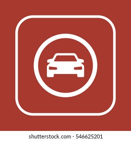 Car  icon,  isolated. Flat  design.