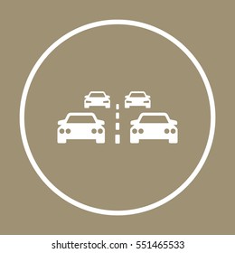 Car  icon,  isolated. Flat  design.