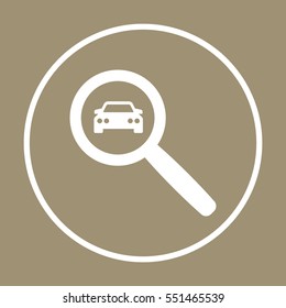 Car  icon,  isolated. Flat  design.
