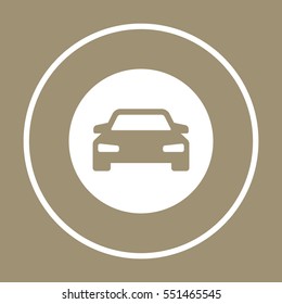 Car  icon,  isolated. Flat  design.