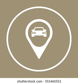 Car  icon,  isolated. Flat  design.