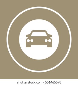 Car  icon,  isolated. Flat  design.