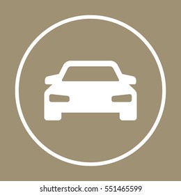 Car  icon,  isolated. Flat  design.