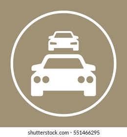 Car  icon,  isolated. Flat  design.