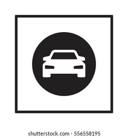 Car  icon,  isolated. Flat  design.