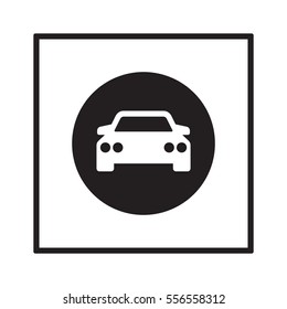 Car  icon,  isolated. Flat  design.