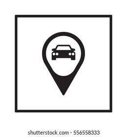 Car  icon,  isolated. Flat  design.