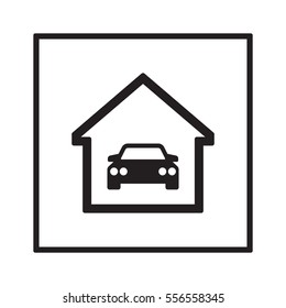 Car  icon,  isolated. Flat  design.