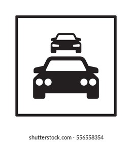 Car  icon,  isolated. Flat  design.