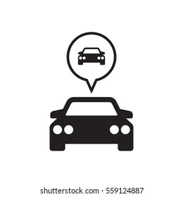 Car  icon,  isolated. Flat  design.