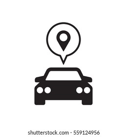 Car  icon,  isolated. Flat  design.
