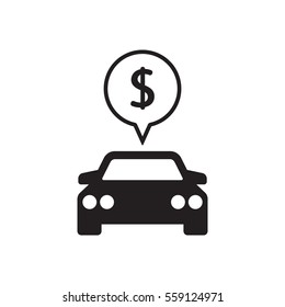 Car  icon,  isolated. Flat  design.