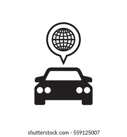 Car  icon,  isolated. Flat  design.