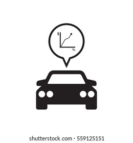 Car  icon,  isolated. Flat  design.