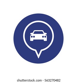Car  icon,  isolated. Flat  design.