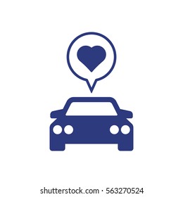 Car  icon,  isolated. Flat  design.