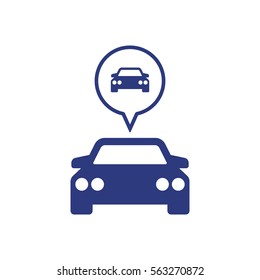 Car  icon,  isolated. Flat  design.