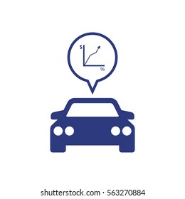 Car  icon,  isolated. Flat  design.