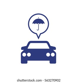 Car  icon,  isolated. Flat  design.