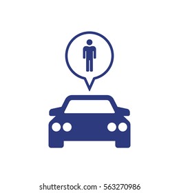 Car  icon,  isolated. Flat  design.