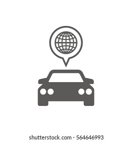 Car  icon,  isolated. Flat  design.