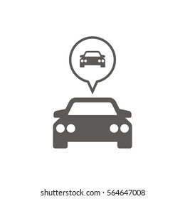 Car  icon,  isolated. Flat  design.