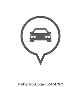 Car  icon,  isolated. Flat  design.