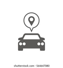 Car  icon,  isolated. Flat  design.