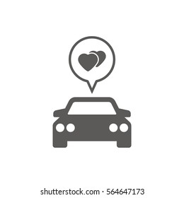 Car  icon,  isolated. Flat  design.