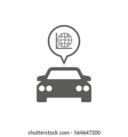 Car  icon,  isolated. Flat  design.