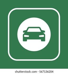 Car  icon,  isolated. Flat  design.