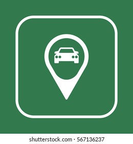 Car  icon,  isolated. Flat  design.