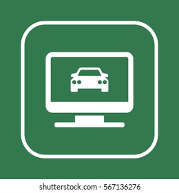 Car  icon,  isolated. Flat  design.