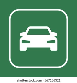 Car  icon,  isolated. Flat  design.