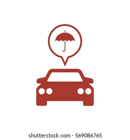 Car  icon,  isolated. Flat  design.