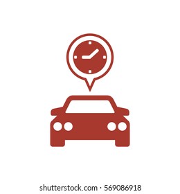 Car  icon,  isolated. Flat  design.