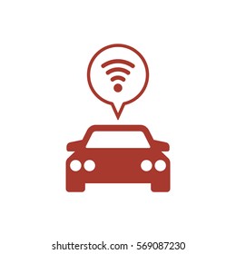 Car  icon,  isolated. Flat  design.