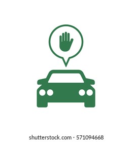 Car  icon,  isolated. Flat  design.