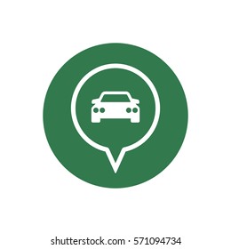 Car  icon,  isolated. Flat  design.