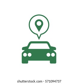 Car  icon,  isolated. Flat  design.
