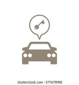 Car  icon,  isolated. Flat  design.